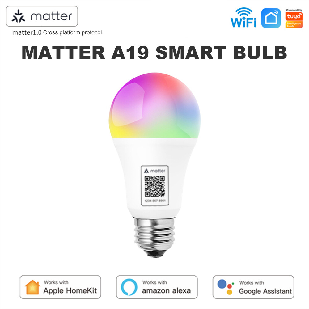 A19 Smart Bulb Wholesale Matter Smart Light WiFi 9W With Voice Control And Timer-image
