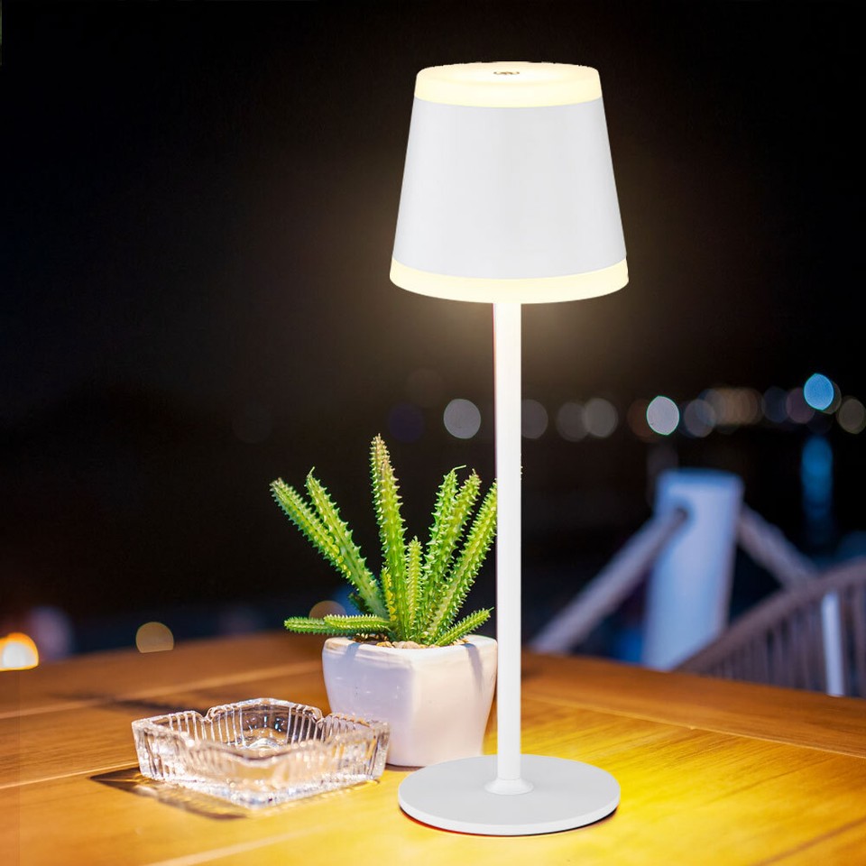 FUYO Lampada Da Tavolo LED Ricaricabile Per Esterni - Portatile, Dimmerabile, 8 Colori, Con Telecomando, IP44 - 2