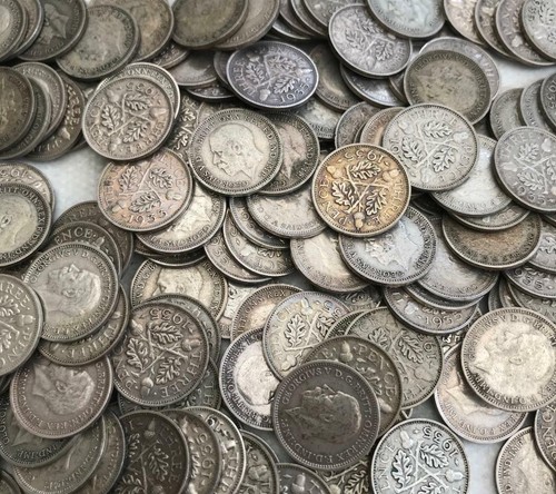 MONEDAS DE PLATA 3D DE TRES CENTAVOS 50% ELIGE TU FECHA 1920 A 1943 EN BUEN ESTADO - Imagen 2 de 3