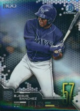 2019 Bowman Chrome Scouts Top 100 #BTP-57 Jesus Sanchez Tampa Bay Rays Baseball