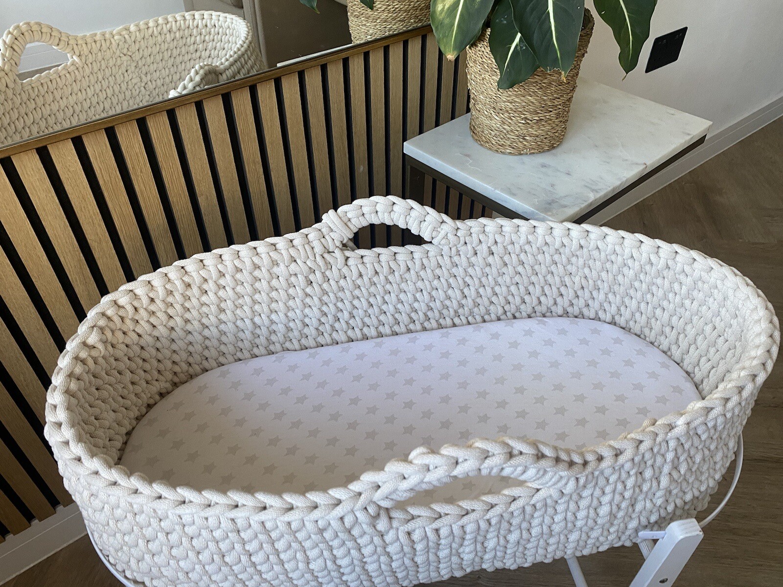 Beautiful Handmade Crochet Moses Basket eBay