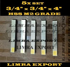 5 PCS SET 3/4" x 3/4" x 4" HSS Square Tool Bit M2 Grade Lathe Fly Cutter