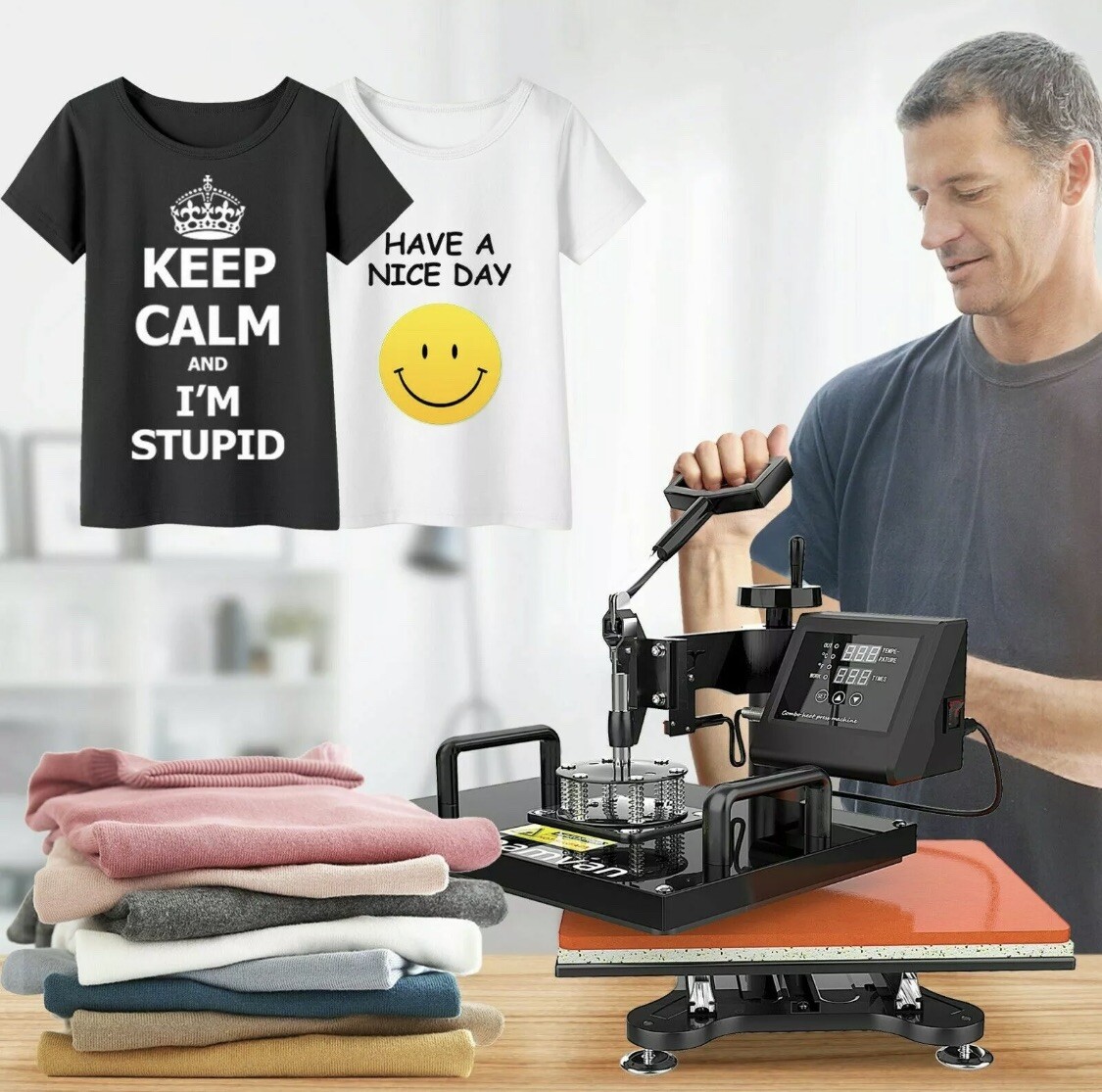 Dreamvan 15"x12" 8 IN 1 T Shirt Heat Press Printing Machine, GREAT