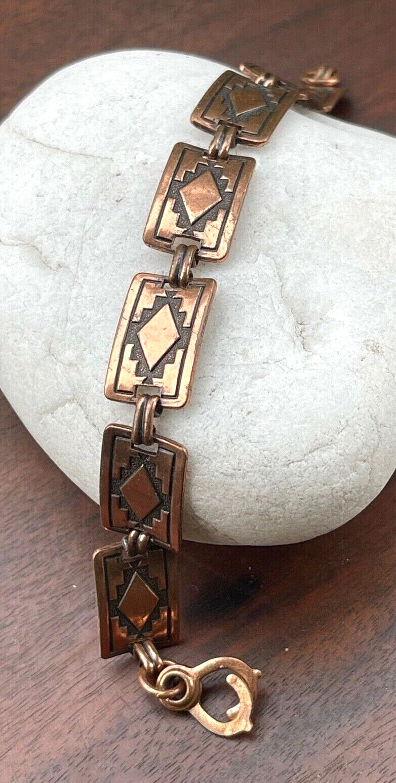Solid Copper Bracelet Mid Century Modern Southwes… - image 1