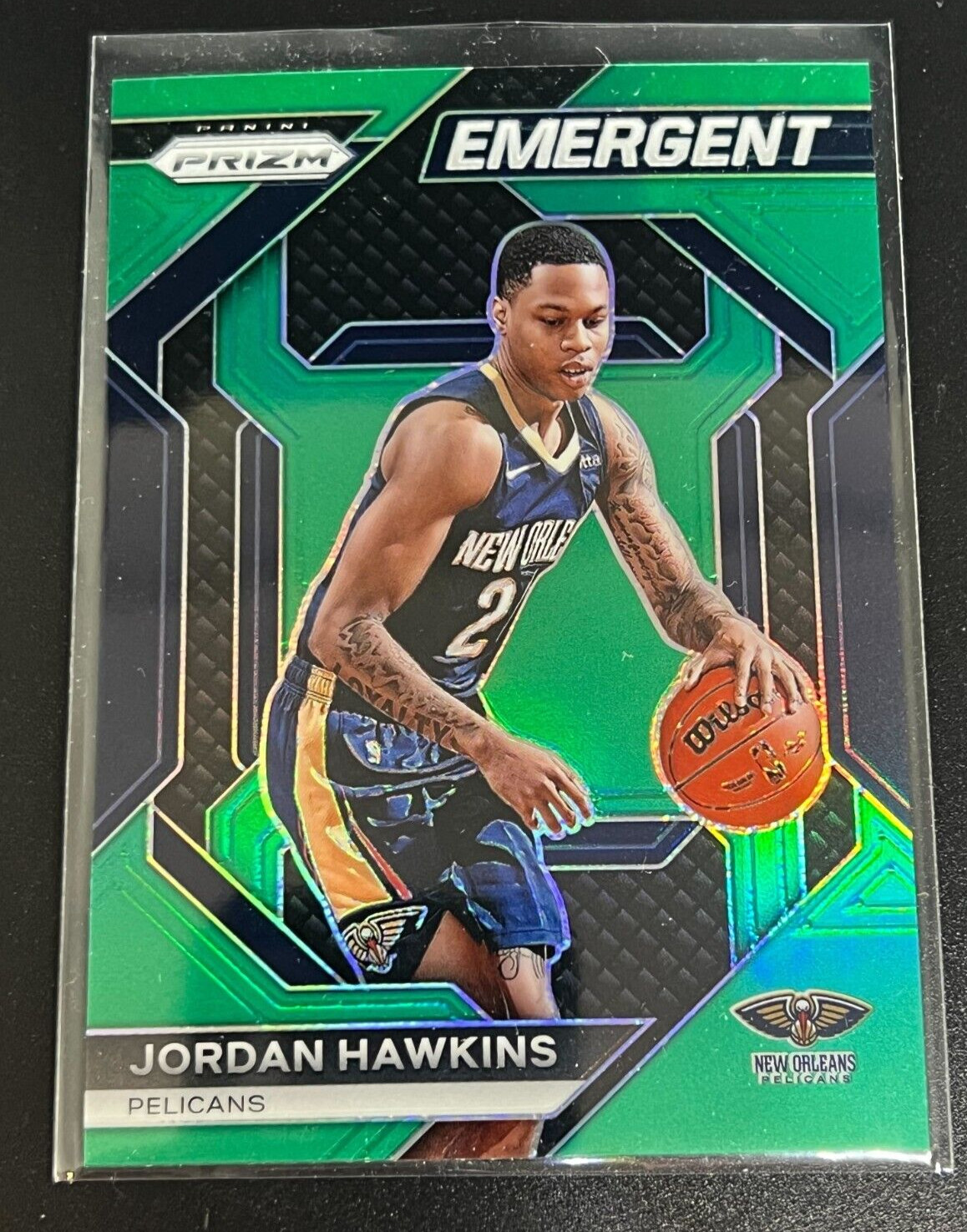 2023-24 Panini Prizm - Emergent GREEN #19 Jordan Hawkins (RC) Rookie Pelicans