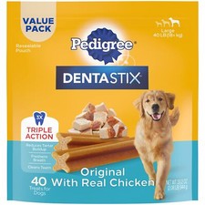 PEDIGREE DENTASTIX Golosinas Dentales Sabor Original para Perros Grandes 40 Unidades