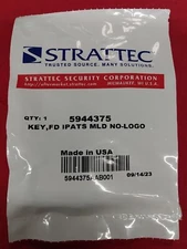 5944375 OEM Uncut Strattec Transponder Key For Ford, (No Logo).