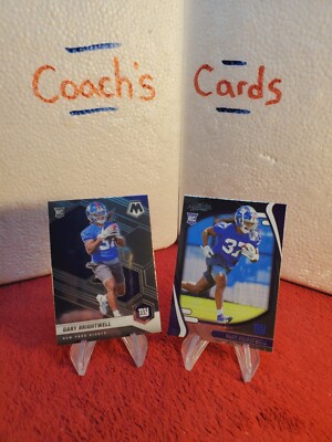 (2) Mosaic & Absolute Gary Brightwell Rookie New York Giants