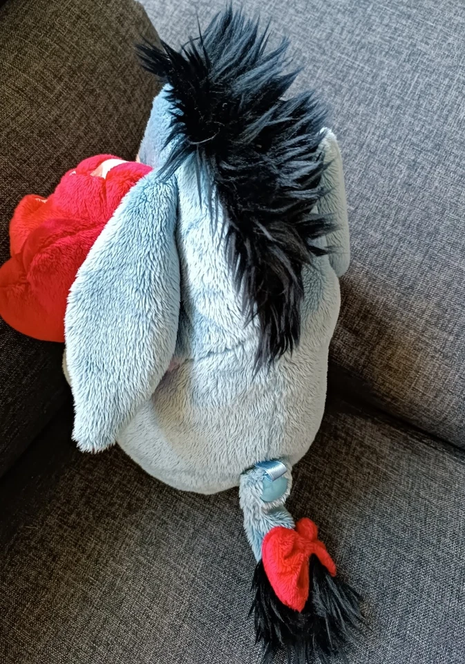 449🌟Peluche âne Bourriquet DISNEY NICOTOY Winnie L'ourson " I love you "  25 cm - Photo 2/4