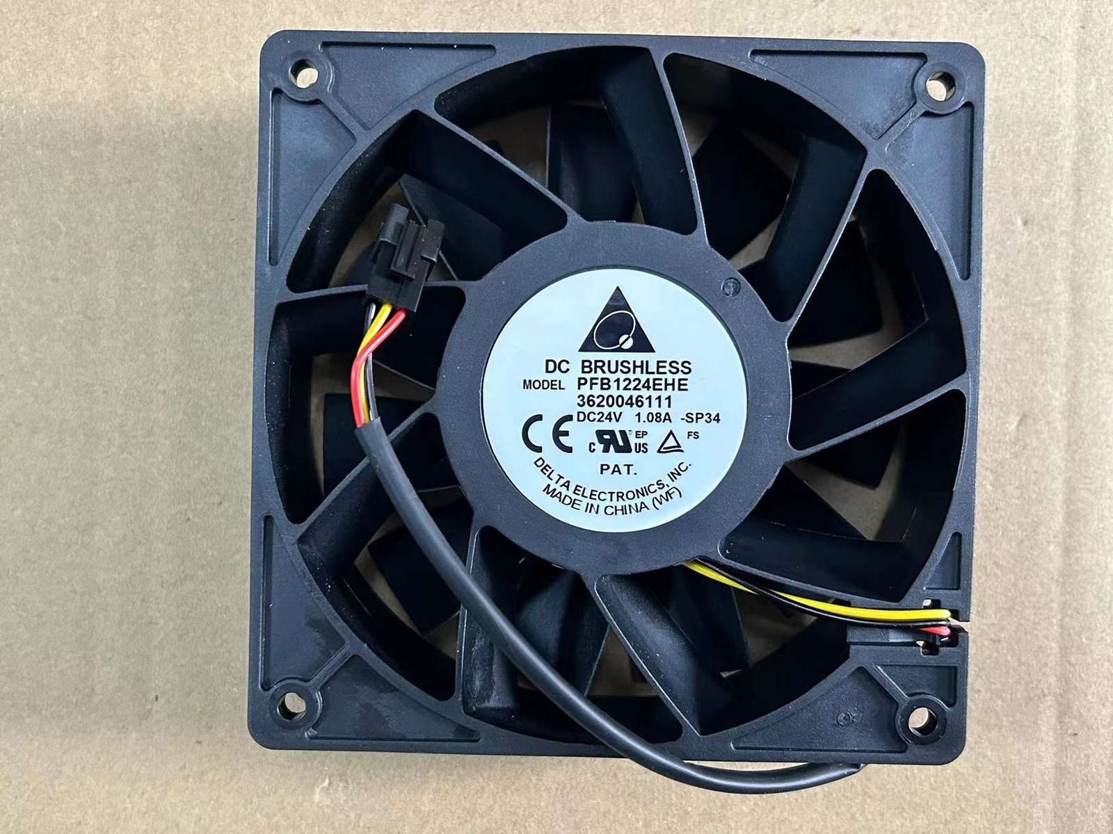 Delta PFB1224EHE 12CM 12038 DC 24V 1.08A 3pin abb inverter 30kw fan | eBay