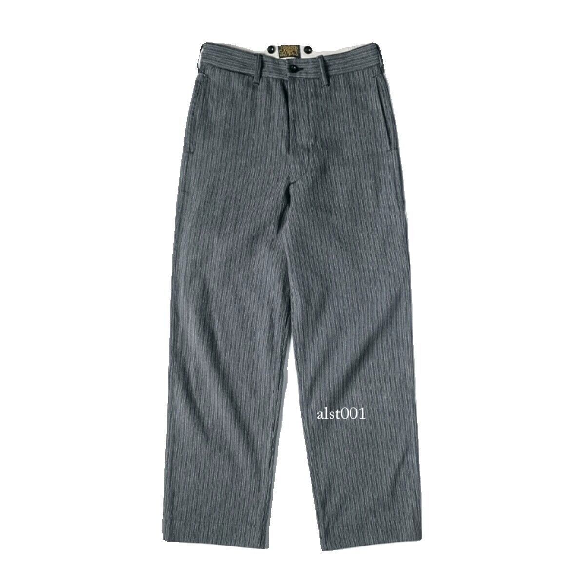 Bronson 1930's Black and Grey Stripes Pants Vintage Style Men's