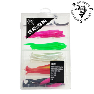 Rooney's Pallock Fishing Box 51pc Sea Fishing Lure Kit UK