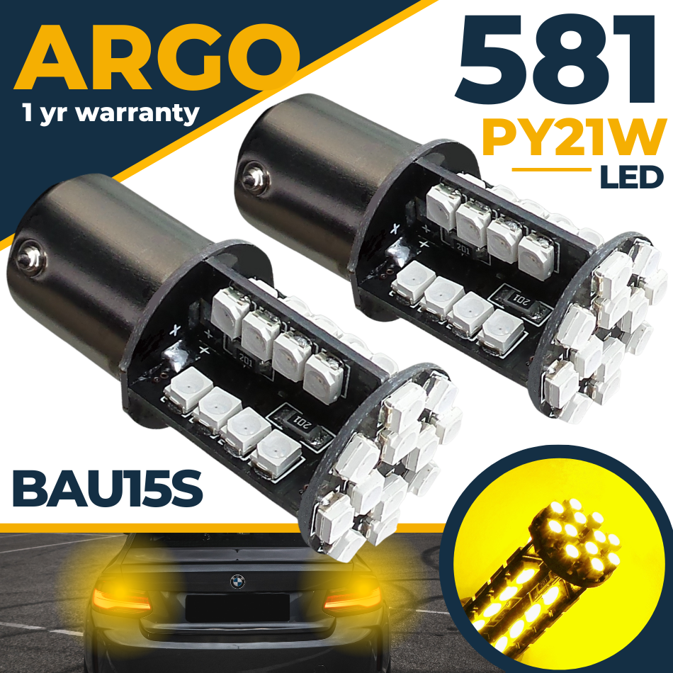 For Bmw 1 Series E87 Front Rear Indicator Light Bulbs 44 Smd Led Amber ...
