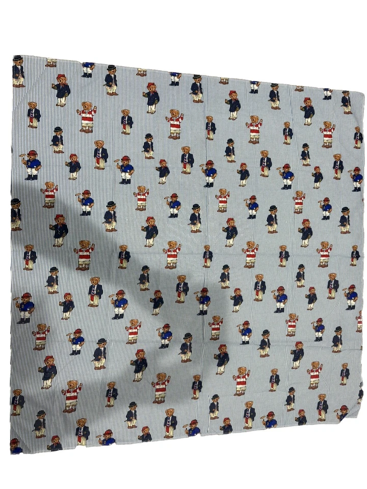 4 Piezas Vintage Ralph Lauren Polo Oso de Peluche Azul Rayas Dos XL Hojas K Foto 4 de 4