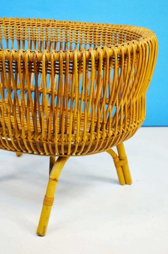 LETTINO CULLA VINTAGE PER BAMBINO IN RATTAN - Imagen 4 de 6