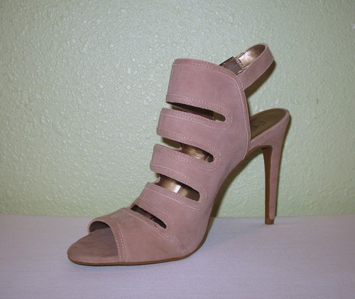WOMENS BEIGE NUDE SUEDE BCBG LASER-CUT STILETTOS HEELS US 9.5 M EUR 39.5 40 40.5 - Picture 11 of 12