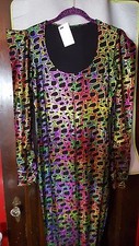 Multi Color Lycra Spandex Mermaid Gown w Train, Size M, Used