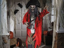 6ft Life Size Standing Skeleton Pirate Prop Halloween Decor Display Poseable New
