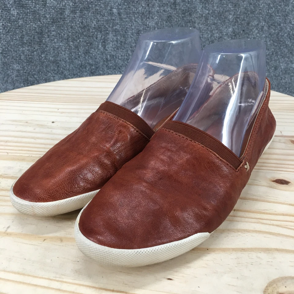 Zapatos Frye Para Mujer 8.5M Melanie Pisos Mocasín Sin Cordones Cuero Marrón Informal Comodidad Foto 3 de 4