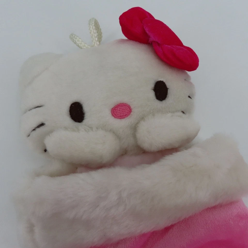 Medias de peluche Sanrio Hello Kitty 2009 rosa blanco estrella gato Navidad vacaciones Foto 3 de 4