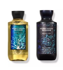 NEW Bath Body Works WICKED VANILLA WOODS LE Body Wash  Lotion Set   