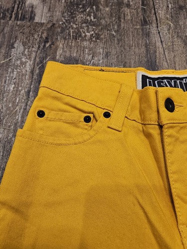 VINTAGE Levi's 70's Super Skinny 510 Straight Leg Yellow Jeans Size 28 x 32 - Picture 2 of 10