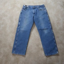Red Kap Carpenter Pants Men's 36x30 Blue Workwear Distressed denim