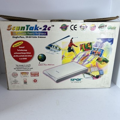 Vintage High Performance Flatbed Scanner ScanTak-2c , 24-bit Color Scanner RARE