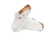 Birkenstock Stussy Boston Suede Leather Clog Bone Wide Select Size
