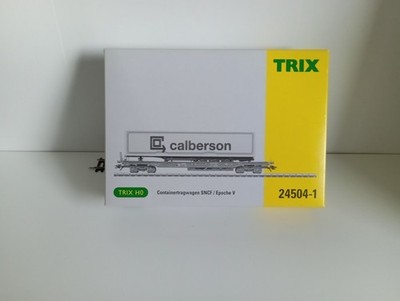 Trix H0 24504-1 Container-Taschenwagen SNCF Ep.V DC Ovp Neuwertig selten