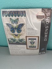 Dimensions Peacock Butterflies Counted Cross Stitch Kit 8" X 15" 70-35323