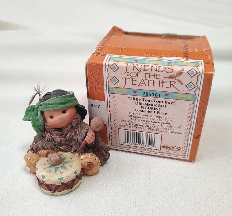 1997 Enesco "Friends of the Feather" Little Tom-Tom Boy Figurine