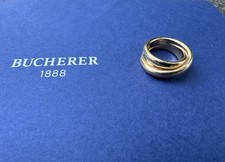Bucherer Swiss Fine Jewellery 18ct yellow gold 3 loop ring finger band £2050