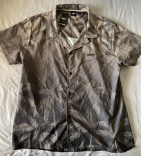 NWT Hugo Boss Beach Sort Sleeve Button Down Shirt Beach Zen Men's Size XL