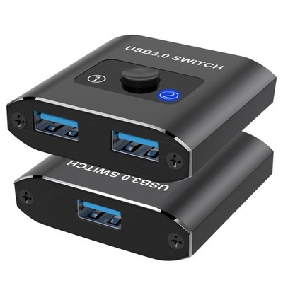 USB 3.0 Switch, Bi-Directional 2 Computers Share USB Devices for Printers, Mice