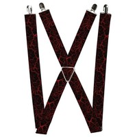 Buckle-Down Suspenders, Marble Black Red 1.5-Inch Wide Regular (Us Import)