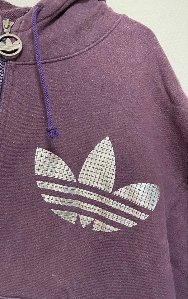 Rare 90s adidas Half-Zip Pullover Hoodie L-0 (L-XL) - Image 3 of 4