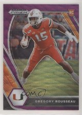 2021 Panini Prizm Draft Picks Purple Wave Prizm Greg Rousseau #144 7m3