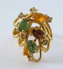 Vintage Multi-Color Rhinestone Ring Size 6