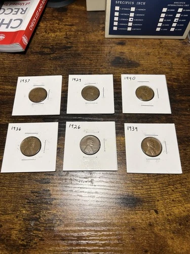 Wheat Penny Lot Mice Dates Fine Conditions 1920s-1940s