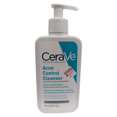 CeraVe Acne Control Cleanser 8 fl oz (2% Salicylic Acid Acne Treatment) EXP2/26