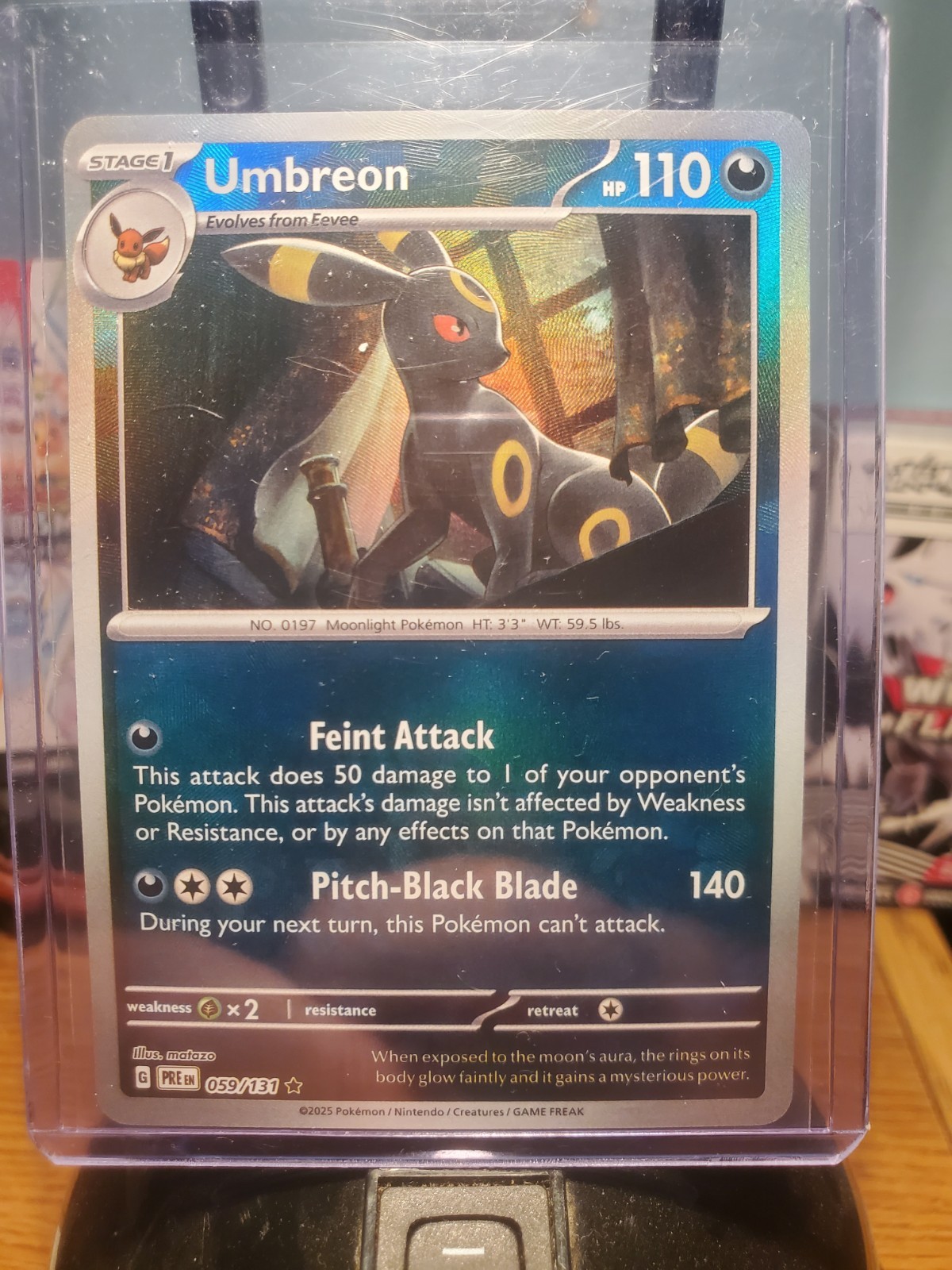 Pokémon TCG Umbreon Pokeball Card 059/131 Prismatic Evolutions Near Mint