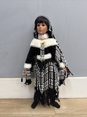 Rustie Winter Moon Native American Porcelain Doll 27  MBI AS IS