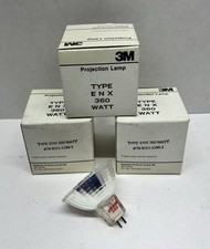 NOS Lot Of 3 Projection Lamp Bulbs 3M Type ENX 360 Watt 82V Sylvania Old Stock