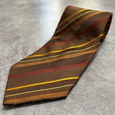 Salvatore Ferragamo Regimental Stripe Tie, 100% Silk, Men's, Multicolor, Bro...