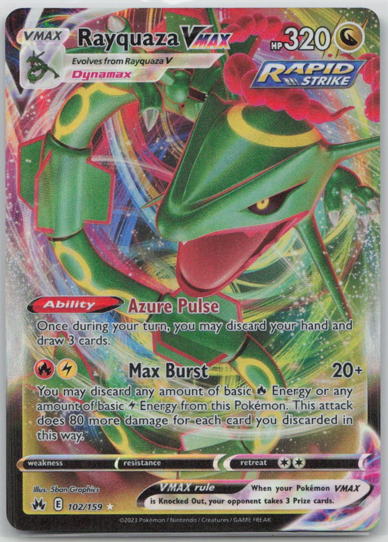 Rayquaza VMAX (102) 102/159 SWSH: Crown Zenith Pokemon NM English