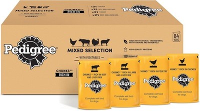 PEDIGREE Adult Hundenassfutter für ausgewachsene Hunde im Portionsbeutel  