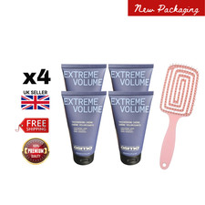 4 x Osmo Extreme Volume Thickening Crème 150ml + Styling Hair Brush