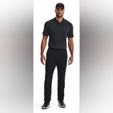 Under Armour Playoff 3.0 Stripe Polo Mens Small Black Gray Golf Shirt NEW