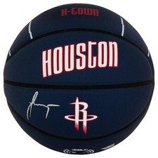 Jalen Green Signed Rockets Wilson The City Full Size Basketball - (FANATICS COA)